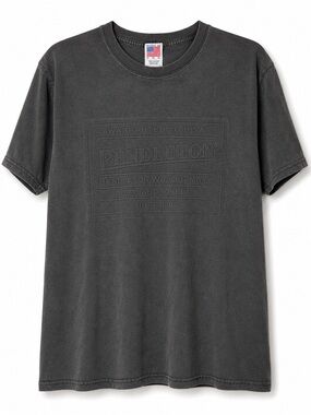 Pendleton USA Embossed Heritage Logo Tee Washed Black Vintage Medium